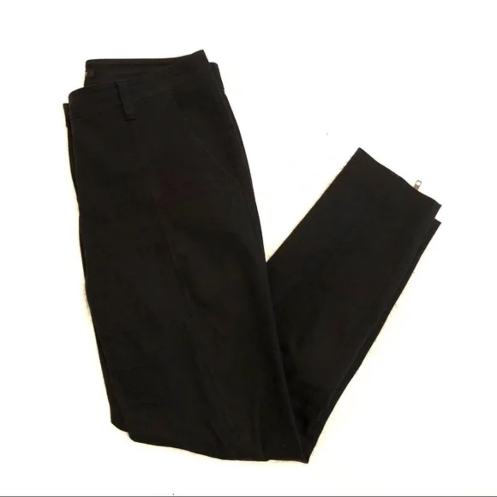 Theory Front Seam Ankle Zip Cigarette Pant Black